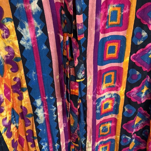 Vintage PIER 1 IMPORTS Colorful Geometric Patterned Cover up Tunic size Medium - Picture 6 of 11